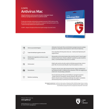 G Data AntiVirus Mac 2PC/3 LATA ESD