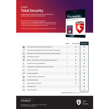 G Data Total Security 2PC/2 LATA ESD