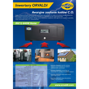INVERTER ORVALDI INV12-840W Home (UPS) Zasilacz UPS-139201