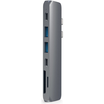 Satechi Pro Hub Adapter - aluminiowy Hub z podwójnym USB-C do MacBook (2x USB-C, 2x USB-A, 4K HDMI, czytnik kart micro/