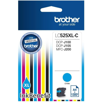 Kartridż BROTHER LC525XLC błękitny LC-525XL-C