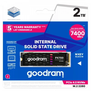 Dysk SSD GOODRAM PX700 2 TB (M.2 2280” /2TB )
