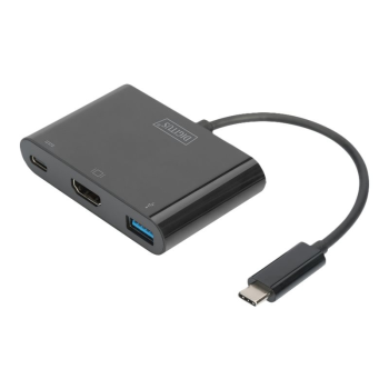 Adapter DIGITUS DA-70855 USB-C 3.1 - HDMI/USB-C 3.1/USB 3.0
