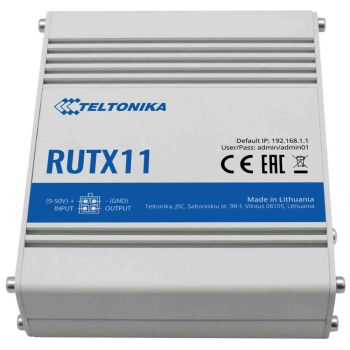 TELTONIKA RUTX11 INDUSTRIAL LTE CAT 6 ROUTER, DUAL SIM, 4X GE, WAVE-2 802.11 AC UP TO 867MBPS
