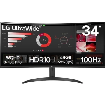 Monitor LG 34WR50QK-B (34" /VA /100Hz /3440 x 1440 /Czarny)