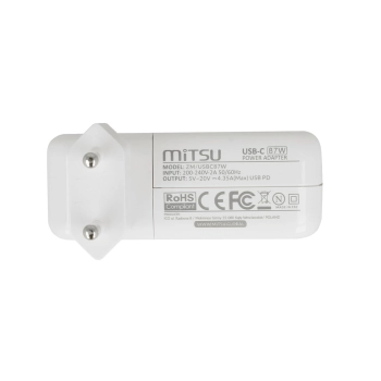 Zasilacz Mitsu 87W USB type C USB-C (white)-355096