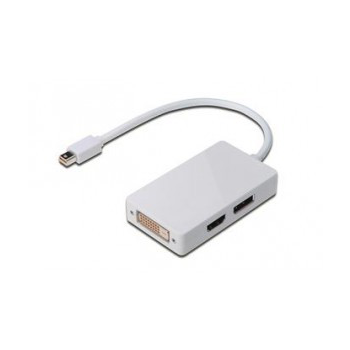 Adapter DIGITUS miniDisplayPort (M) - DisplayPort (F)+ HDMI (F) + DVI (F) miniDP-DP + HDMI + DVI AK-340509-002-W
