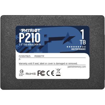 Dysk SSD PATRIOT P210 2.5” 1 TB SATA III (6 Gb/s) 500MB/s 400MS/s