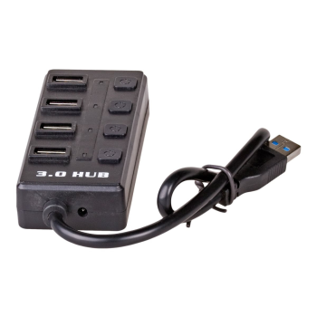 AKY AK-AD-33 Akyga Hub USB AK-AD-33 aktywny USB A (m) / 4x USB A (f) wyłączniki ver. 3.0 15cm