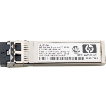 Przełącznik Fibre Channel HP 8Gb Shortwave B-series Fibre Channel 1 Pack SFP+ Transceiver AJ716B