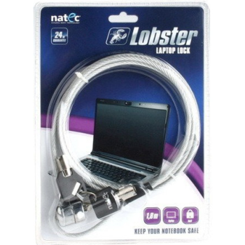 Zabezpieczenie NATEC Linka zabezpieczająca do notebooka na kluczyk NZL-0225-6575