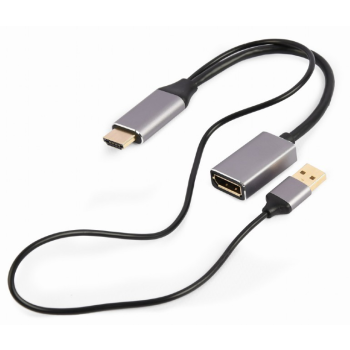 Adapter GEMBIRD A-HDMIM-DPF-02 HDMI - DisplayPort + USB