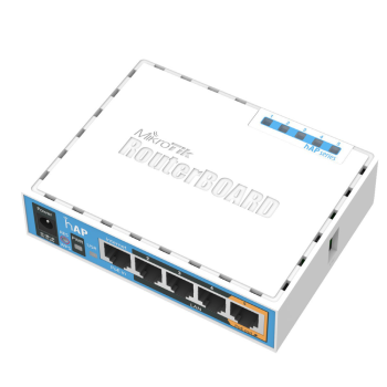 MikroTik hAP RB951Ui-2nD RouterOS L4 64MB RAM, 5xLAN, 2.4GHz 802.11b/g/n, 1xPoE